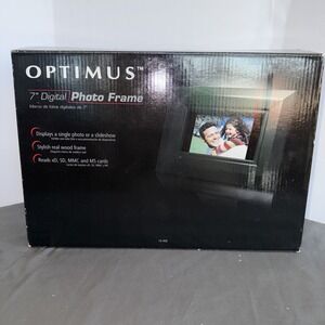 7" Optimus 16-468 16MB 480x234 Widescreen Digital Wood Photo Frame (Black)